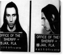 Marilyn Manson Mug Shot Horizontal - Canvas Print