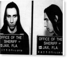 Marilyn Manson Mug Shot Horizontal - Canvas Print