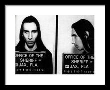Marilyn Manson Mug Shot Horizontal - Framed Print