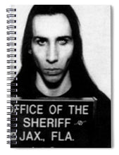 Marilyn Manson Mug Shot Vertical - Spiral Notebook