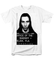 Marilyn Manson Mug Shot Vertical - Men's T-Shirt  (Regular Fit)