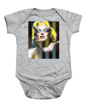 Marilyn Monroe Fuzzy Stripes - Baby Onesie