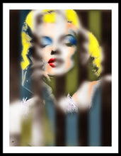 Marilyn Monroe Fuzzy Stripes - Framed Print