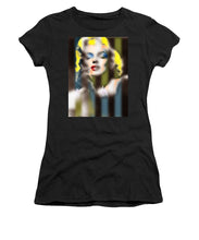 Marilyn Monroe Fuzzy Stripes - Women's T-Shirt (Athletic Fit)