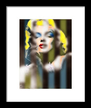 Marilyn Monroe Fuzzy Stripes - Framed Print