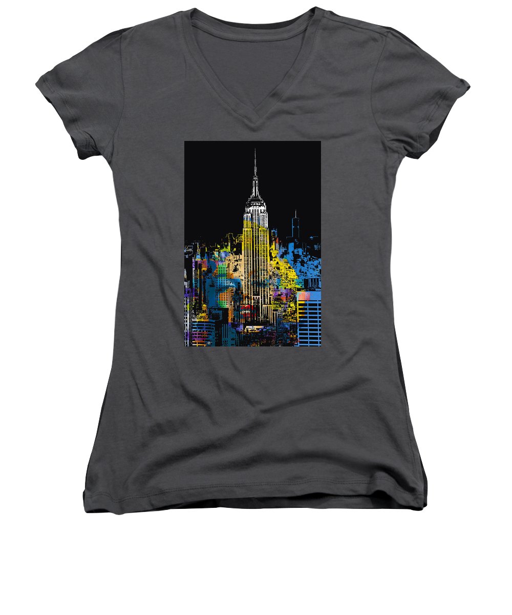 Marilyn Monroe New York City 1 - Women's V-Neck (Athletic Fit)