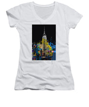 Marilyn Monroe New York City 1 - Women's V-Neck (Athletic Fit)