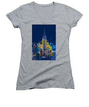 Marilyn Monroe New York City 2 - Women's V-Neck (Athletic Fit)