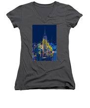 Marilyn Monroe New York City 2 - Women's V-Neck (Athletic Fit)