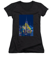 Marilyn Monroe New York City 2 - Women's V-Neck (Athletic Fit)