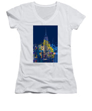 Marilyn Monroe New York City 2 - Women's V-Neck (Athletic Fit)