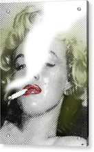 Marilyn Monroe Smokes 2 - Acrylic Print