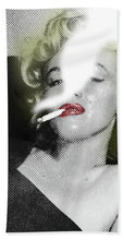 Marilyn Monroe Smokes - Beach Towel