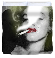 Marilyn Monroe Smokes - Duvet Cover