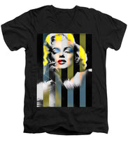 Marilyn Monroe Stripes - Men's V-Neck T-Shirt