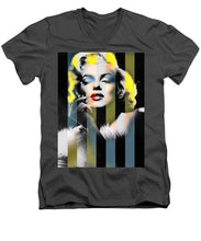 Marilyn Monroe Stripes - Men's V-Neck T-Shirt