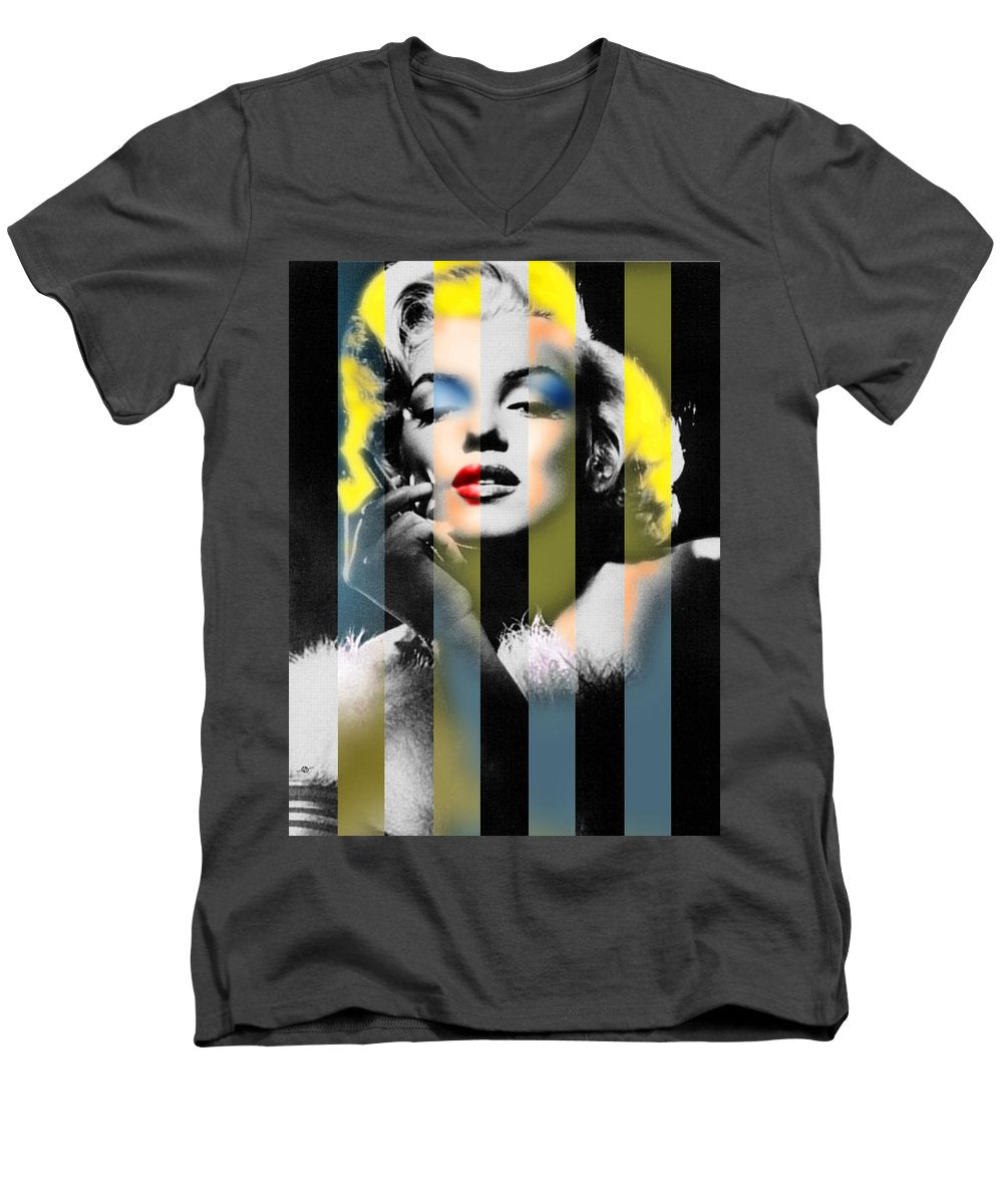 Marilyn Monroe Stripes - Men's V-Neck T-Shirt
