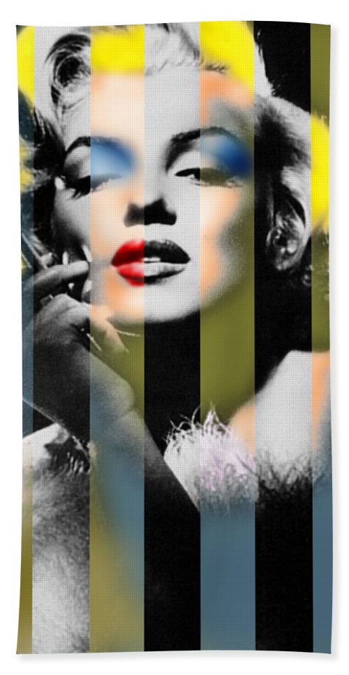Marilyn Monroe Stripes - Beach Towel
