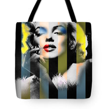 Marilyn Monroe Stripes - Tote Bag