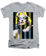 Marilyn Monroe Stripes - Men's V-Neck T-Shirt