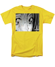 Metallic Anime Girl Eyes 2 Black And White - Men's T-Shirt  (Regular Fit)