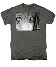 Metallic Anime Girl Eyes 2 Black And White - Men's Premium T-Shirt