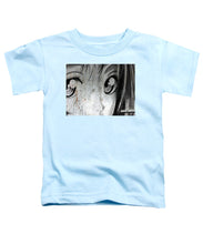 Metallic Anime Girl Eyes 2 Black And White - Toddler T-Shirt