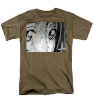 Metallic Anime Girl Eyes 2 Black And White - Men's T-Shirt  (Regular Fit)