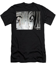 Metallic Anime Girl Eyes 2 Black And White - Men's T-Shirt (Athletic Fit)