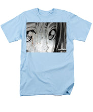 Metallic Anime Girl Eyes 2 Black And White - Men's T-Shirt  (Regular Fit)