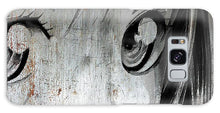Metallic Anime Girl Eyes 2 Black And White - Phone Case
