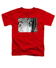 Metallic Anime Girl Eyes 2 Black And White - Toddler T-Shirt
