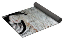 Metallic Anime Girl Eyes 2 Black And White - Yoga Mat