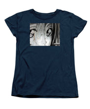 Metallic Anime Girl Eyes 2 Black And White - Women's T-Shirt (Standard Fit)