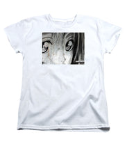 Metallic Anime Girl Eyes 2 Black And White - Women's T-Shirt (Standard Fit)