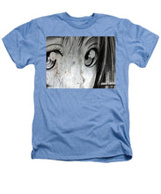 Metallic Anime Girl Eyes 2 Black And White - Heathers T-Shirt