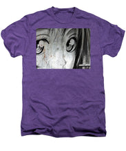 Metallic Anime Girl Eyes 2 Black And White - Men's Premium T-Shirt