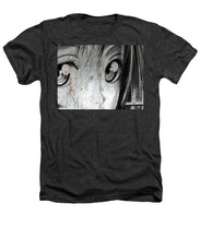 Metallic Anime Girl Eyes 2 Black And White - Heathers T-Shirt