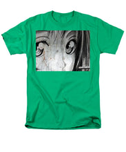 Metallic Anime Girl Eyes 2 Black And White - Men's T-Shirt  (Regular Fit)