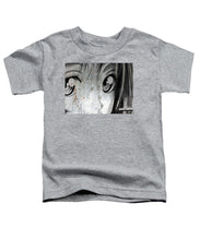 Metallic Anime Girl Eyes 2 Black And White - Toddler T-Shirt
