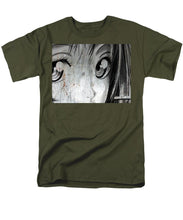 Metallic Anime Girl Eyes 2 Black And White - Men's T-Shirt  (Regular Fit)