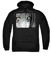Metallic Anime Girl Eyes 2 Black And White - Sweatshirt