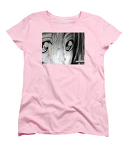 Metallic Anime Girl Eyes 2 Black And White - Women's T-Shirt (Standard Fit)