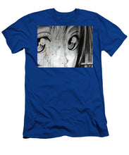 Metallic Anime Girl Eyes 2 Black And White - Men's T-Shirt (Athletic Fit)