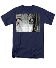 Metallic Anime Girl Eyes 2 Black And White - Men's T-Shirt  (Regular Fit)