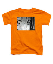 Metallic Anime Girl Eyes 2 Black And White - Toddler T-Shirt