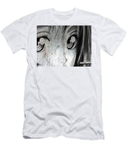 Metallic Anime Girl Eyes 2 Black And White - Men's T-Shirt (Athletic Fit)