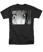 Metallic Anime Girl Eyes 2 Black And White - Men's T-Shirt  (Regular Fit)