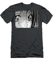 Metallic Anime Girl Eyes 2 Black And White - Men's T-Shirt (Athletic Fit)