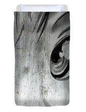 Metallic Anime Girl Eyes 2 Black And White - Duvet Cover
